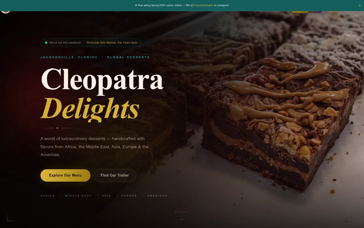 Cleopatra Delights dessert storefront