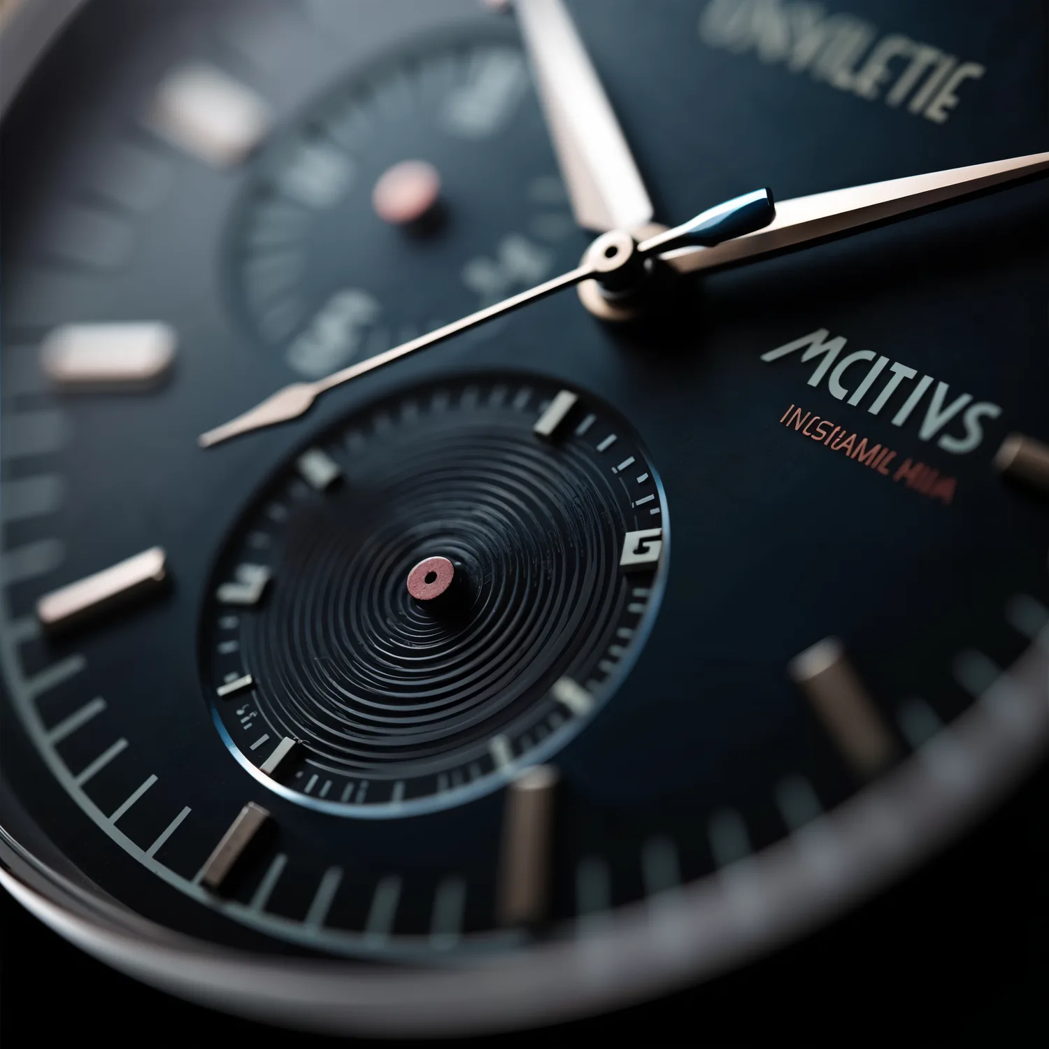 Extreme macro of a watch dial sub-dial